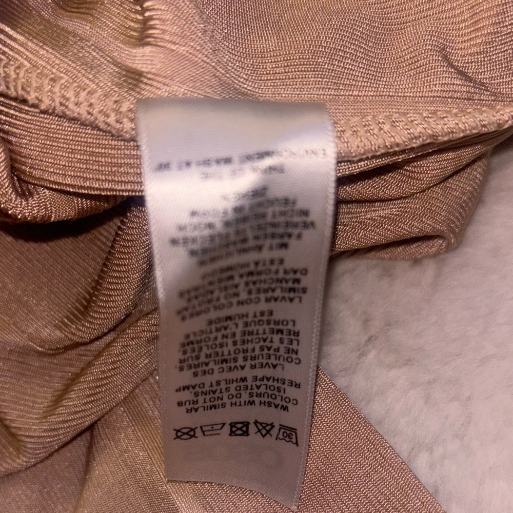 ASOS Design Slinky Ribbed Flared Pants In Light Brown/Pink Size 4 - Picture 8 of 8